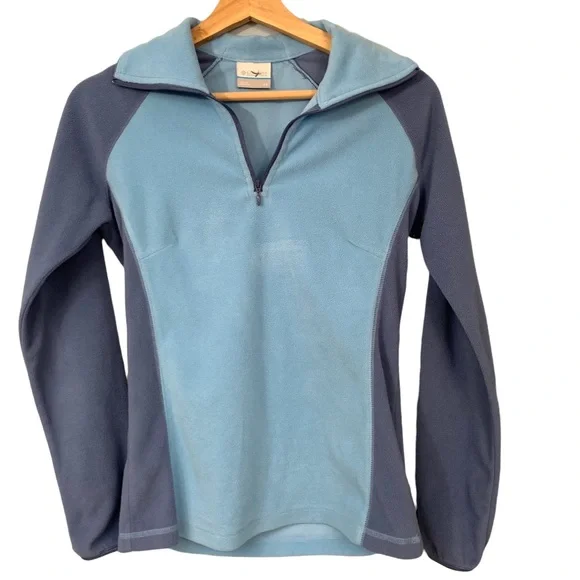 🍁 Columbia Arctic Air 1/2 Zip Fleece Sweater Sweatshirt Blue Periwinkle Women’s - Picture 9 of 9